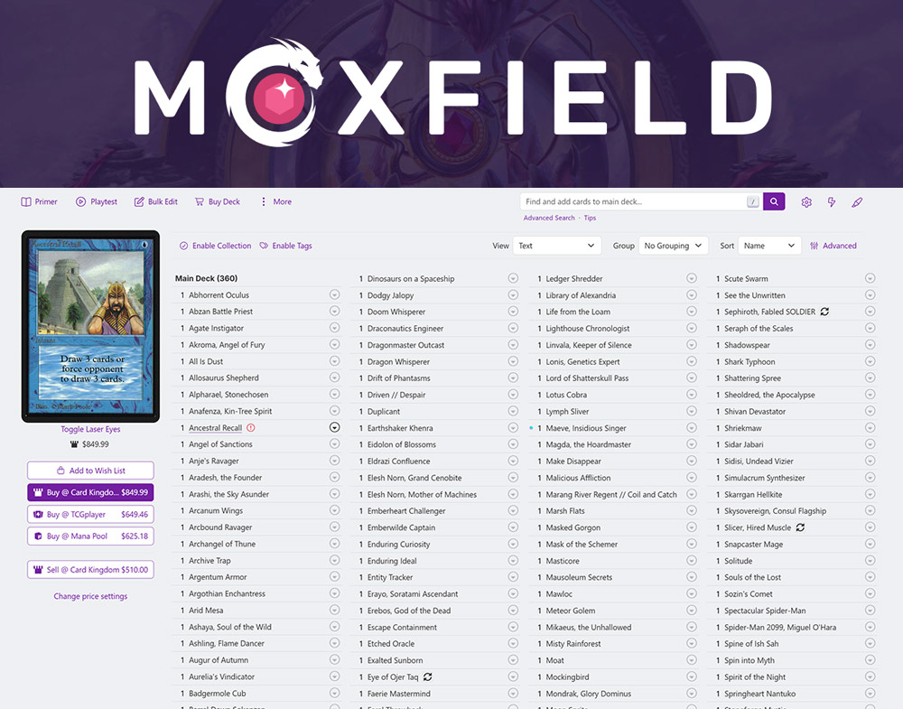 Mythic Mechanics - Magic: The Gathering - Singleton Vintage Cube List on Moxfield